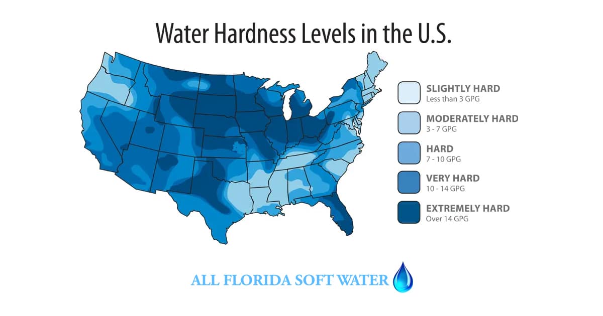 Do we need Water Softeners in Jacksonville Florida - Hard Water by Region